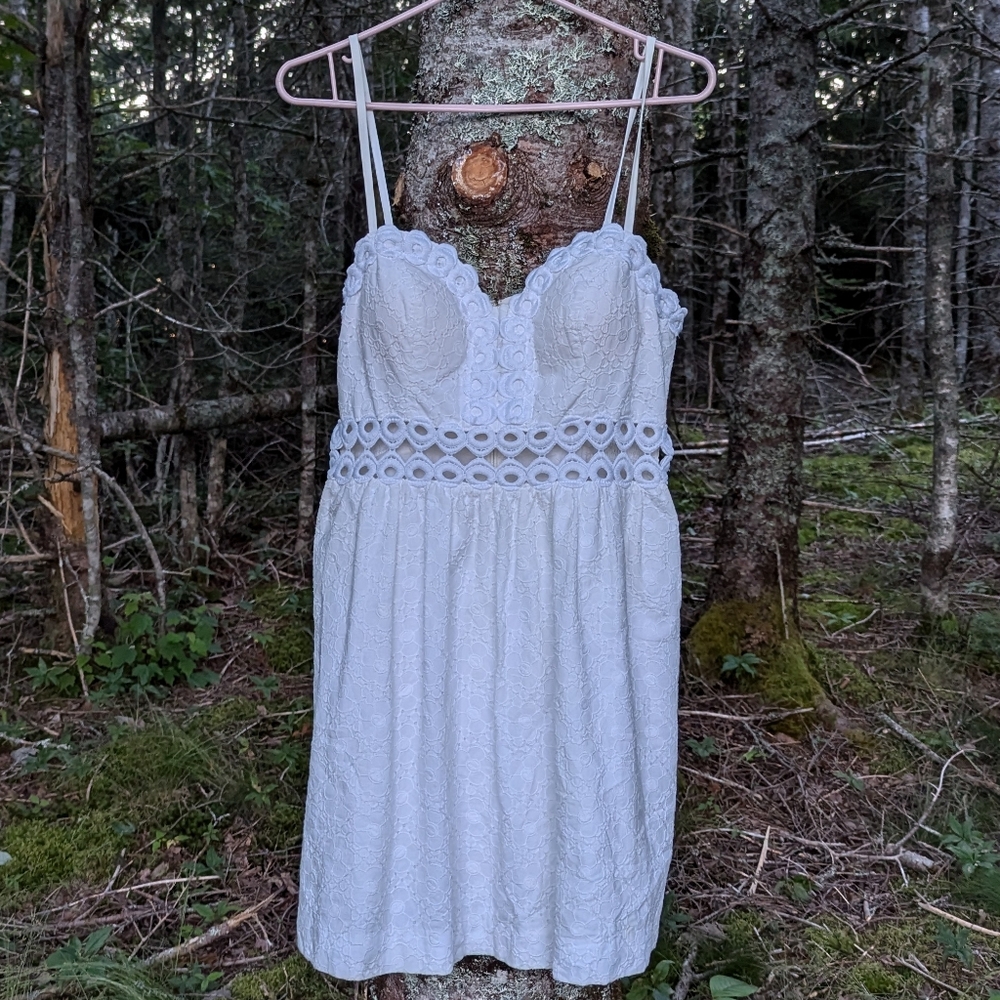 LILLY PULITZER Women's Eyelet Mini Dress, size 8